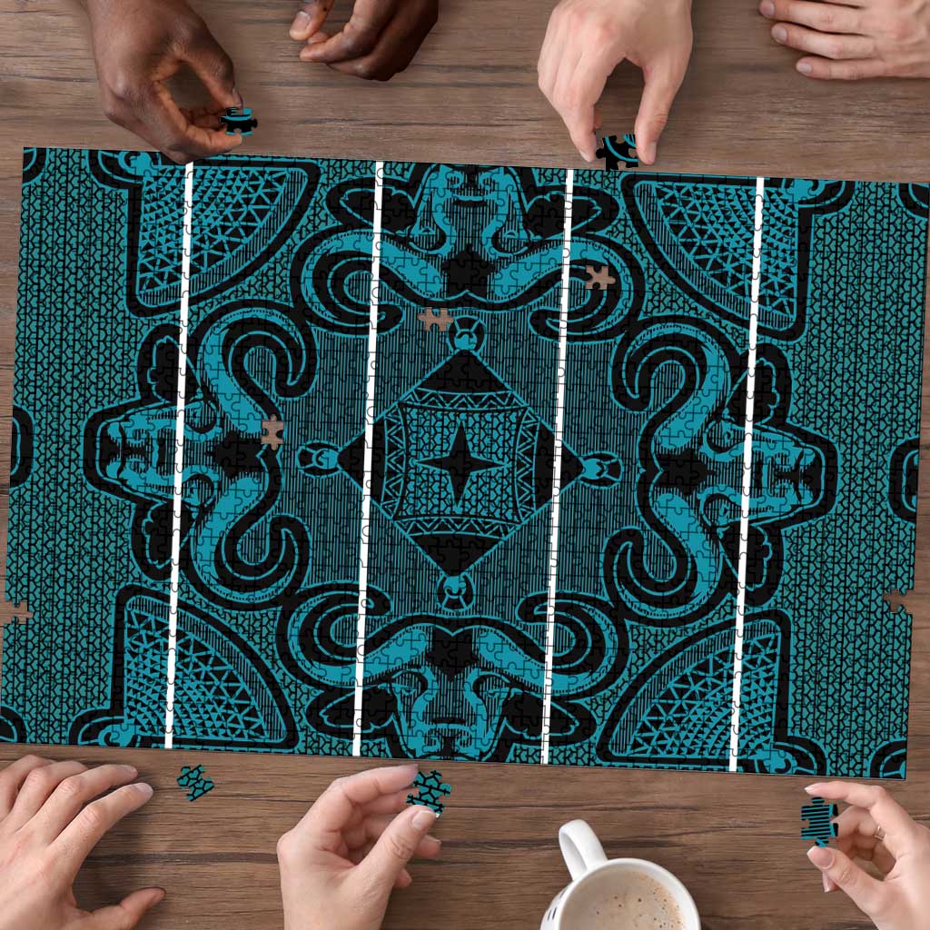 Lesotho Seanamarena - Motlatsi Puzzle Basotho Traditional Blanket Style - Lesotho Breeze - Wonder Print Shop