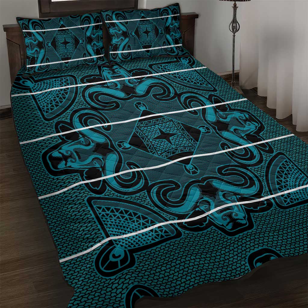 Lesotho Seanamarena - Motlatsi Quilt Bed Set Basotho Traditional Blanket Style - Lesotho Breeze - Wonder Print Shop