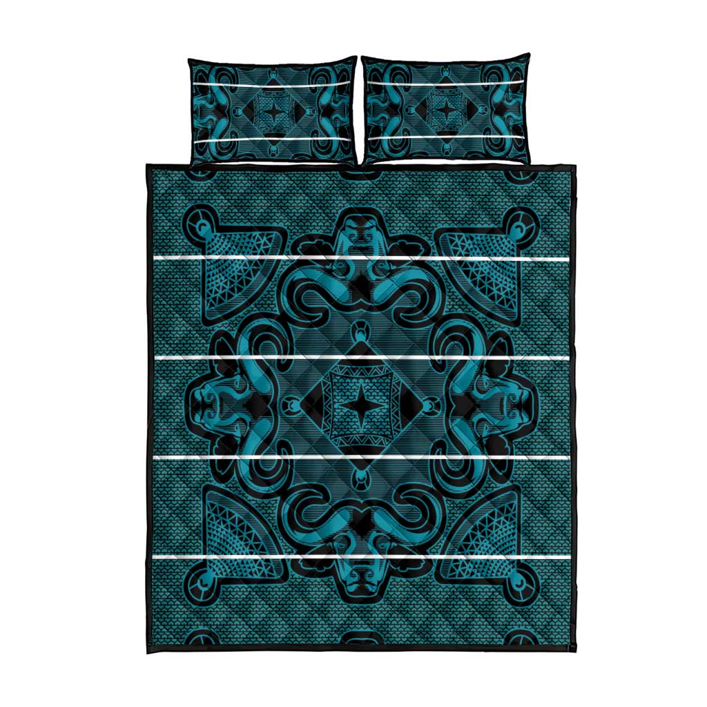 Lesotho Seanamarena - Motlatsi Quilt Bed Set Basotho Traditional Blanket Style - Lesotho Breeze - Wonder Print Shop