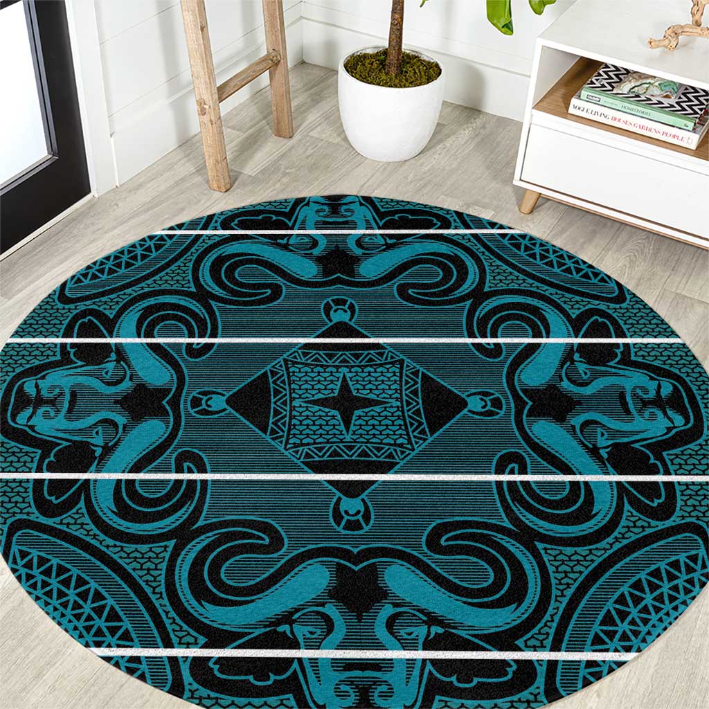 Lesotho Seanamarena - Motlatsi Round Carpet Basotho Traditional Blanket Style - Lesotho Breeze - Wonder Print Shop