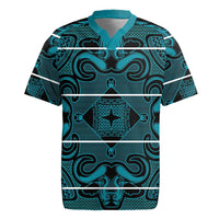 Lesotho Seanamarena - Motlatsi Rugby Jersey Basotho Traditional Blanket Style - Lesotho Breeze - Wonder Print Shop