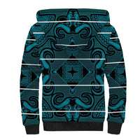 Lesotho Seanamarena - Motlatsi Sherpa Hoodie Basotho Traditional Blanket Style - Lesotho Breeze - Wonder Print Shop