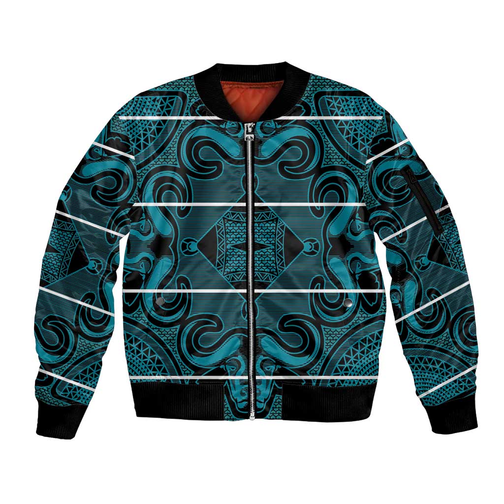 Lesotho Seanamarena - Motlatsi Sleeve Zip Bomber Jacket Basotho Traditional Blanket Style - Lesotho Breeze - Wonder Print Shop