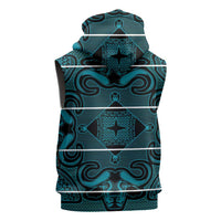 Lesotho Seanamarena - Motlatsi Sleeveless Zip Hoodie Basotho Traditional Blanket Style - Lesotho Breeze - Wonder Print Shop