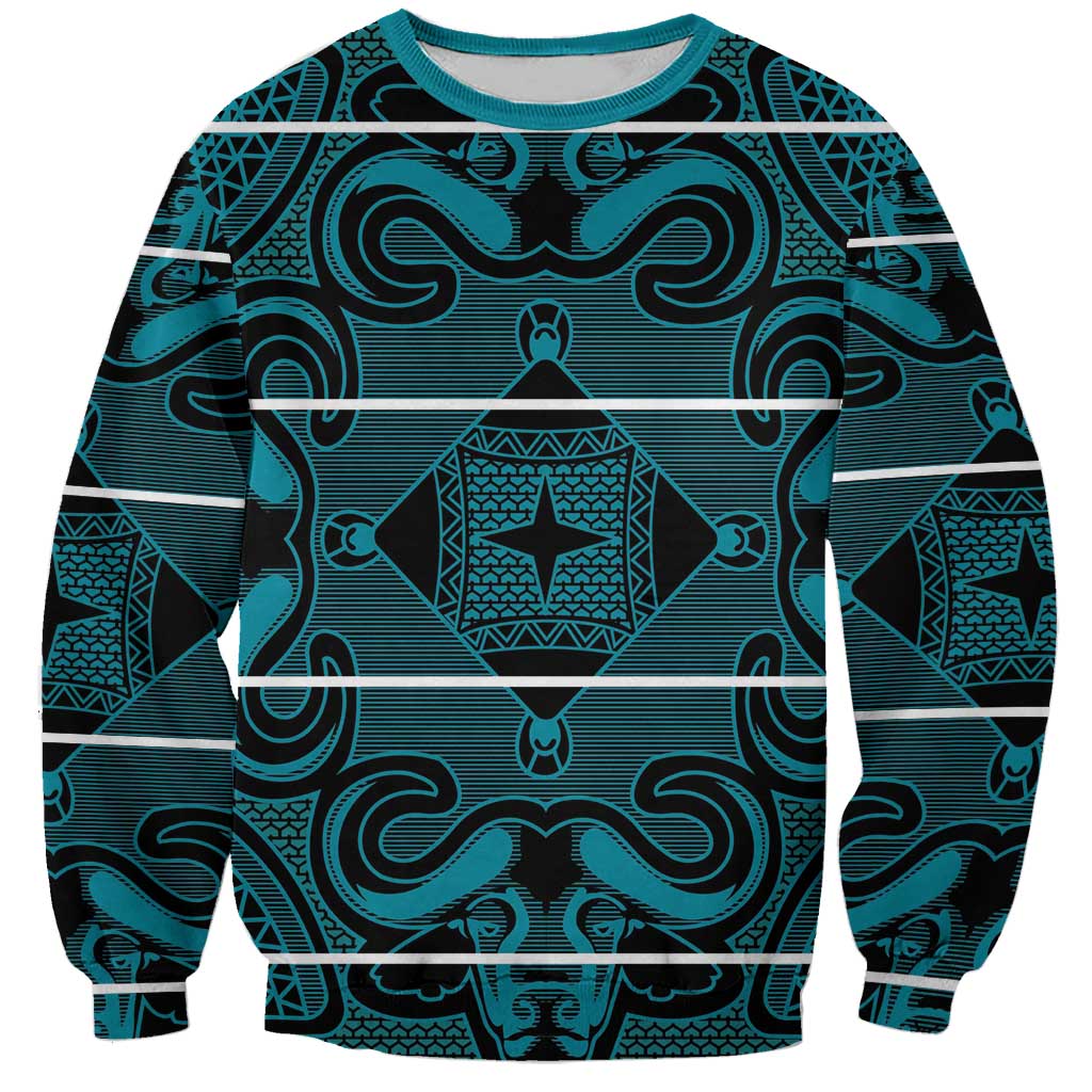 Lesotho Seanamarena - Motlatsi Sweatshirt Basotho Traditional Blanket Style - Lesotho Breeze - Wonder Print Shop