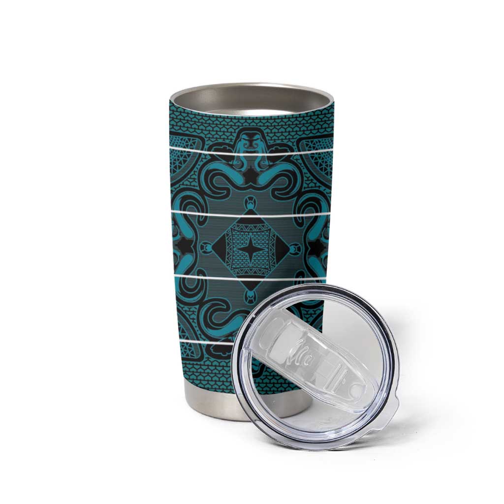 Lesotho Seanamarena - Motlatsi Tumbler Cup Basotho Traditional Blanket Style - Lesotho Breeze - Wonder Print Shop