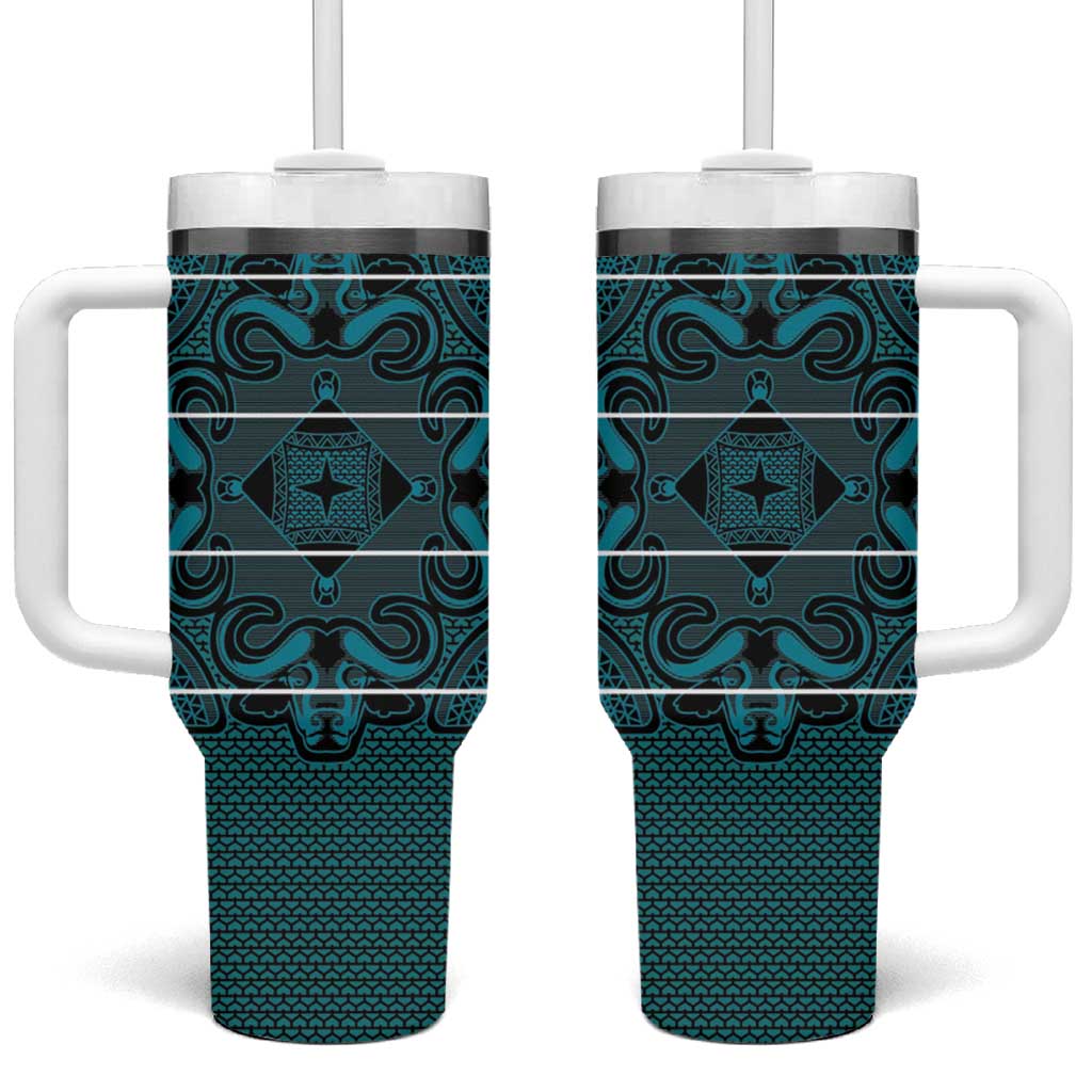 Lesotho Seanamarena - Motlatsi Tumbler With Handle Basotho Traditional Blanket Style - Lesotho Breeze - Wonder Print Shop