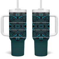Lesotho Seanamarena - Motlatsi Tumbler With Handle Basotho Traditional Blanket Style - Lesotho Breeze - Wonder Print Shop