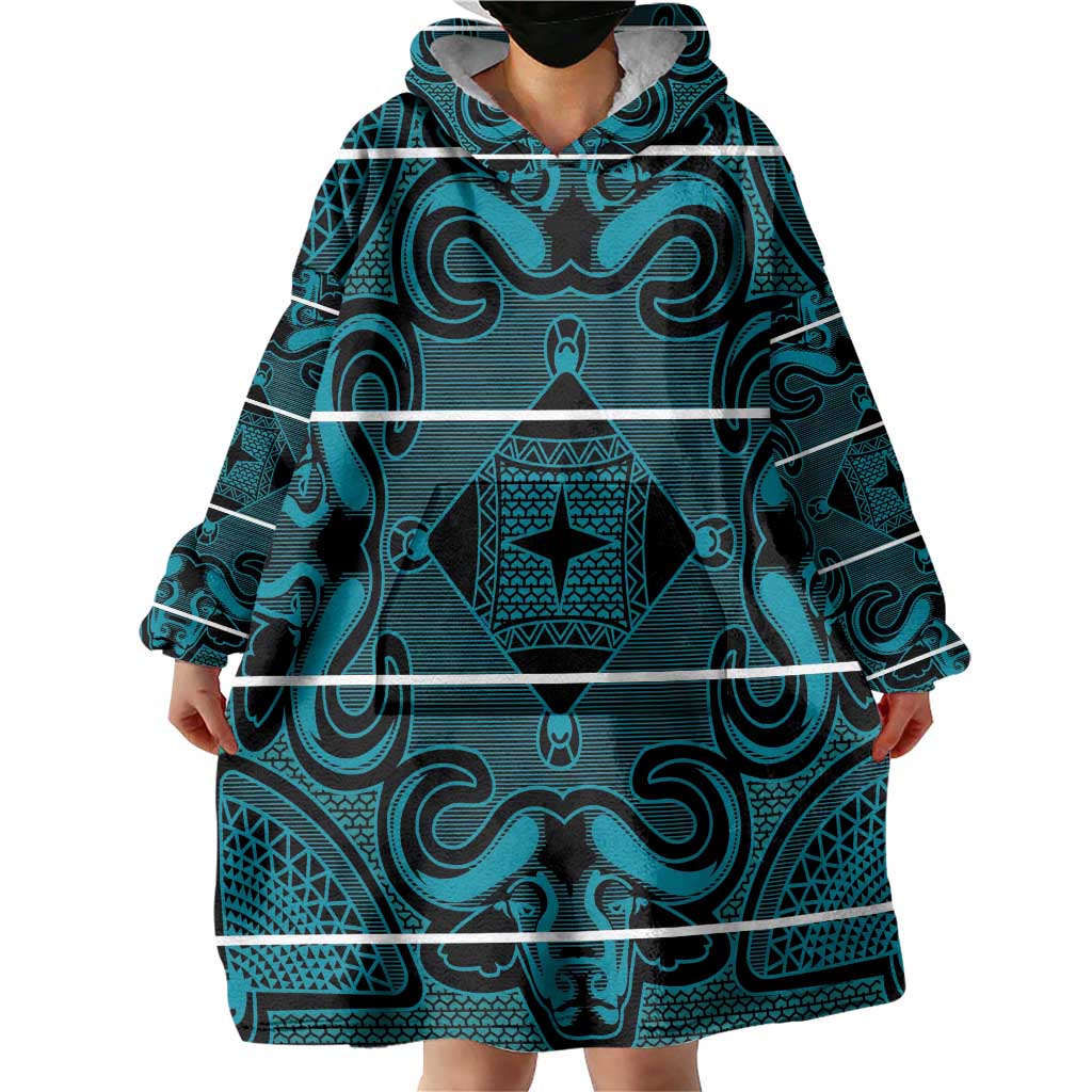 Lesotho Seanamarena - Motlatsi Wearable Blanket Hoodie Basotho Traditional Blanket Style - Lesotho Breeze - Wonder Print Shop