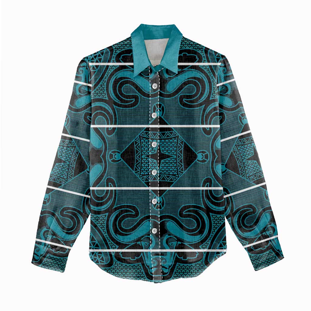 Lesotho Seanamarena - Motlatsi Women Casual Shirt Basotho Traditional Blanket Style - Lesotho Breeze - Wonder Print Shop