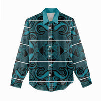 Lesotho Seanamarena - Motlatsi Women Casual Shirt Basotho Traditional Blanket Style - Lesotho Breeze - Wonder Print Shop