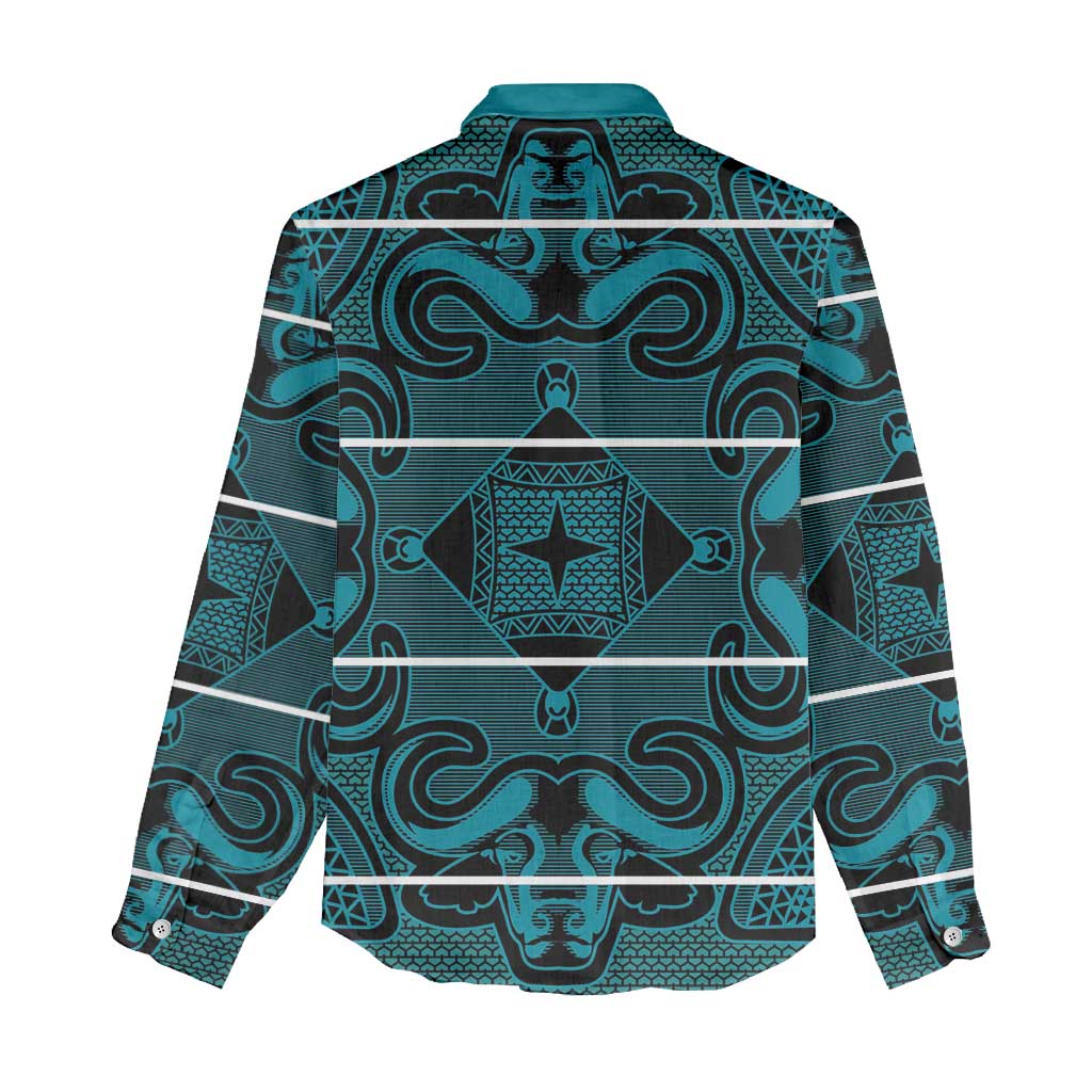 Lesotho Seanamarena - Motlatsi Women Casual Shirt Basotho Traditional Blanket Style - Lesotho Breeze - Wonder Print Shop