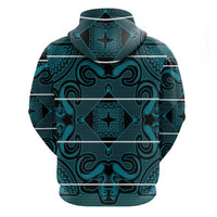Lesotho Seanamarena - Motlatsi Zip Hoodie Basotho Traditional Blanket Style - Lesotho Breeze - Wonder Print Shop