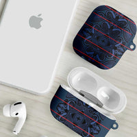 Lesotho Seanamarena - Motlatsi AirPods Case Basotho Traditional Blanket Style - Blue - Wonder Print Shop