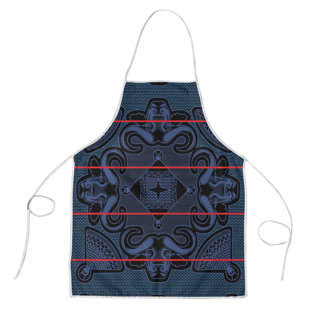 Lesotho Seanamarena - Motlatsi Apron Basotho Traditional Blanket Style - Blue - Wonder Print Shop