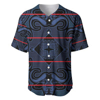 Lesotho Seanamarena - Motlatsi Baseball Jersey Basotho Traditional Blanket Style - Blue - Wonder Print Shop