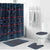Lesotho Seanamarena - Motlatsi Bathroom Set Basotho Traditional Blanket Style - Blue - Wonder Print Shop