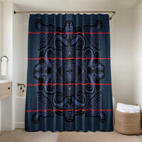 Lesotho Seanamarena - Motlatsi Bathroom Set Basotho Traditional Blanket Style - Blue - Wonder Print Shop