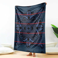 Lesotho Seanamarena - Motlatsi Blanket Basotho Traditional Blanket Style - Blue - Wonder Print Shop