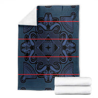 Lesotho Seanamarena - Motlatsi Blanket Basotho Traditional Blanket Style - Blue - Wonder Print Shop