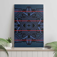 Lesotho Seanamarena - Motlatsi Canvas Wall Art Basotho Traditional Blanket Style - Blue - Wonder Print Shop
