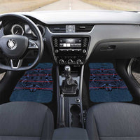 Lesotho Seanamarena - Motlatsi Car Mats Basotho Traditional Blanket Style - Blue - Wonder Print Shop