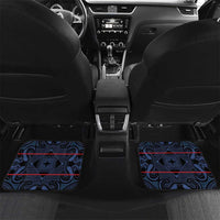 Lesotho Seanamarena - Motlatsi Car Mats Basotho Traditional Blanket Style - Blue - Wonder Print Shop