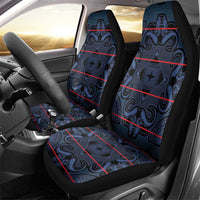 Lesotho Seanamarena - Motlatsi Car Seat Cover Basotho Traditional Blanket Style - Blue - Wonder Print Shop
