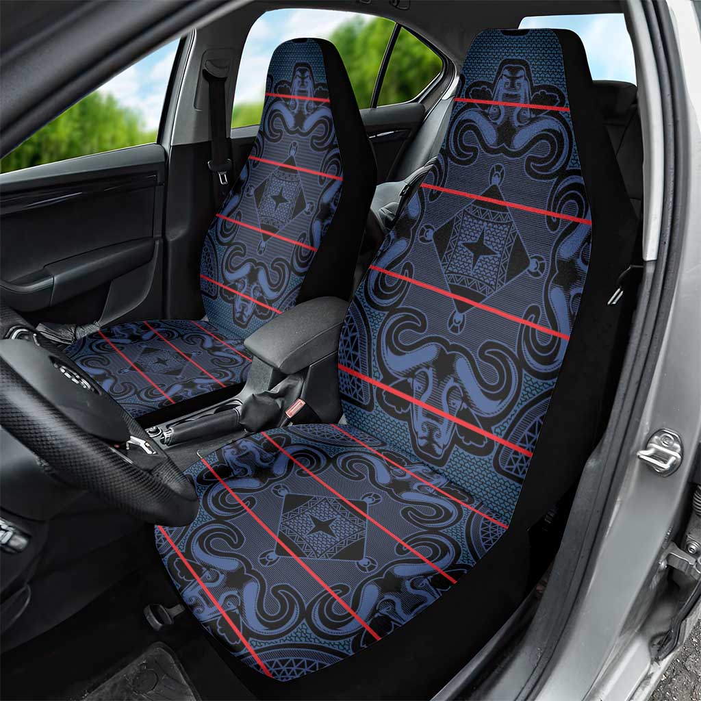 Lesotho Seanamarena - Motlatsi Car Seat Cover Basotho Traditional Blanket Style - Blue - Wonder Print Shop