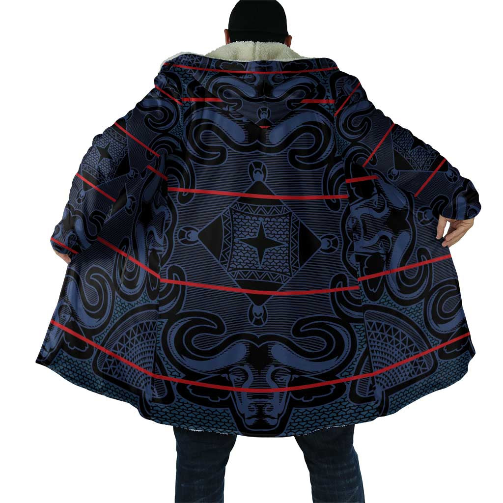Lesotho Seanamarena - Motlatsi Cloak Basotho Traditional Blanket Style - Blue - Wonder Print Shop