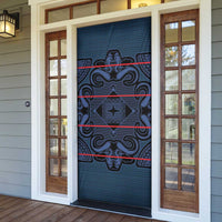 Lesotho Seanamarena - Motlatsi Door Cover Basotho Traditional Blanket Style - Blue - Wonder Print Shop