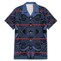 Lesotho Seanamarena - Motlatsi Family Matching Mermaid Dress and Hawaiian Shirt Basotho Traditional Blanket Style - Blue - Wonder Print Shop