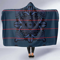 Lesotho Seanamarena - Motlatsi Hooded Blanket Basotho Traditional Blanket Style - Blue - Wonder Print Shop