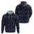 Lesotho Seanamarena - Motlatsi Hoodie Basotho Traditional Blanket Style - Blue - Wonder Print Shop