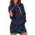 Lesotho Seanamarena - Motlatsi Hoodie Dress Basotho Traditional Blanket Style - Blue - Wonder Print Shop