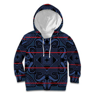 Lesotho Seanamarena - Motlatsi Kid Hoodie Basotho Traditional Blanket Style - Blue - Wonder Print Shop