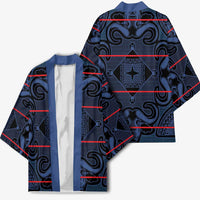 Lesotho Seanamarena - Motlatsi Kimono Basotho Traditional Blanket Style - Blue - Wonder Print Shop