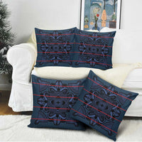 Lesotho Seanamarena - Motlatsi Pillow Cover Basotho Traditional Blanket Style - Blue - Wonder Print Shop
