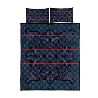 Lesotho Seanamarena - Motlatsi Quilt Bed Set Basotho Traditional Blanket Style - Blue - Wonder Print Shop