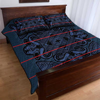 Lesotho Seanamarena - Motlatsi Quilt Bed Set Basotho Traditional Blanket Style - Blue - Wonder Print Shop