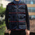 Lesotho Seanamarena - Motlatsi Sleeveless Puffer Jacket Basotho Traditional Blanket Style - Blue - Wonder Print Shop