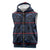 Lesotho Seanamarena - Motlatsi Sleeveless Zip Hoodie Basotho Traditional Blanket Style - Blue - Wonder Print Shop