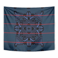 Lesotho Seanamarena - Motlatsi Tapestry Basotho Traditional Blanket Style - Blue - Wonder Print Shop