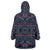 Lesotho Seanamarena - Motlatsi Wearable Blanket Hoodie Basotho Traditional Blanket Style - Blue - Wonder Print Shop