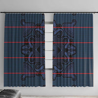 Lesotho Seanamarena - Motlatsi Window Curtain Basotho Traditional Blanket Style - Blue - Wonder Print Shop