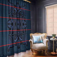 Lesotho Seanamarena - Motlatsi Window Curtain Basotho Traditional Blanket Style - Blue - Wonder Print Shop