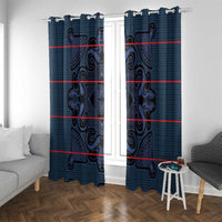 Lesotho Seanamarena - Motlatsi Window Curtain Basotho Traditional Blanket Style - Blue - Wonder Print Shop