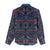 Lesotho Seanamarena - Motlatsi Women Casual Shirt Basotho Traditional Blanket Style - Blue - Wonder Print Shop