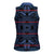 Lesotho Seanamarena - Motlatsi Women Sleeveless Polo Shirt Basotho Traditional Blanket Style - Blue - Wonder Print Shop