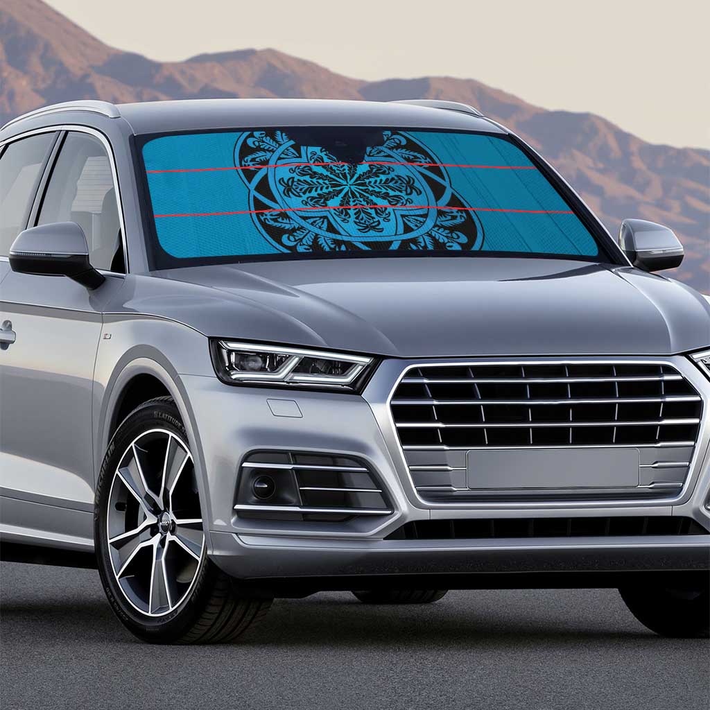 Lesotho Seanamarena - Kharetsa Auto Sun Shade Basotho Traditional Blanket Style - Wonder Print Shop